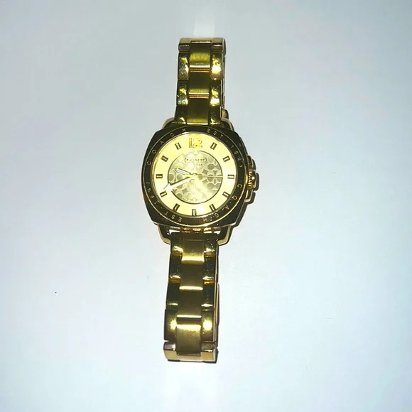 Gold coach watch, wrist size adjusters included How to Spot an Authentic Coach Watch Online (Buyer main image 4
